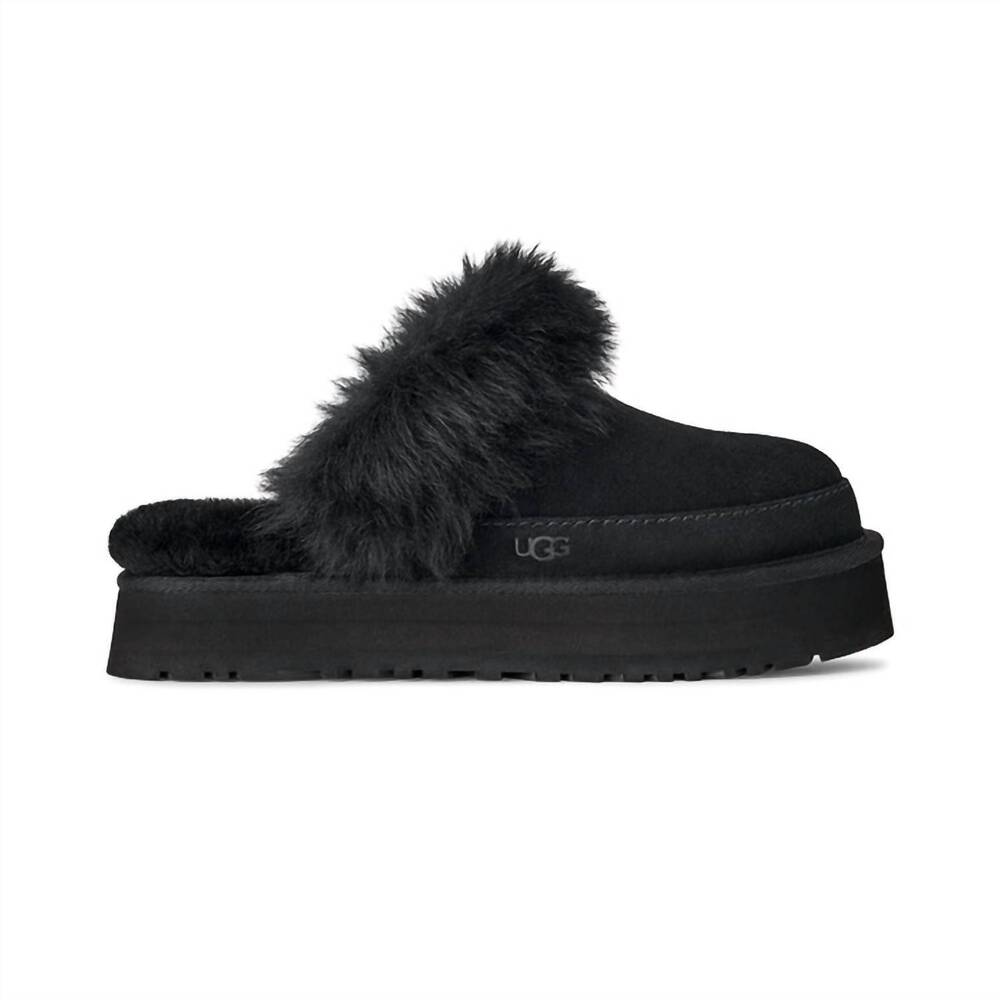 NEW UGG women's disquette chalet suede slippers in black